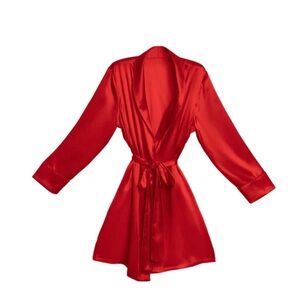 Blissy Red 100% Silk Robe